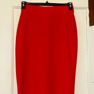 Size L Red Pencil Skirt